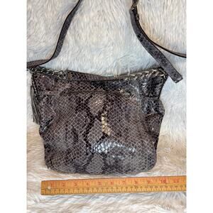 Michael Kors Hobo Style Gray Snake Skin Purse